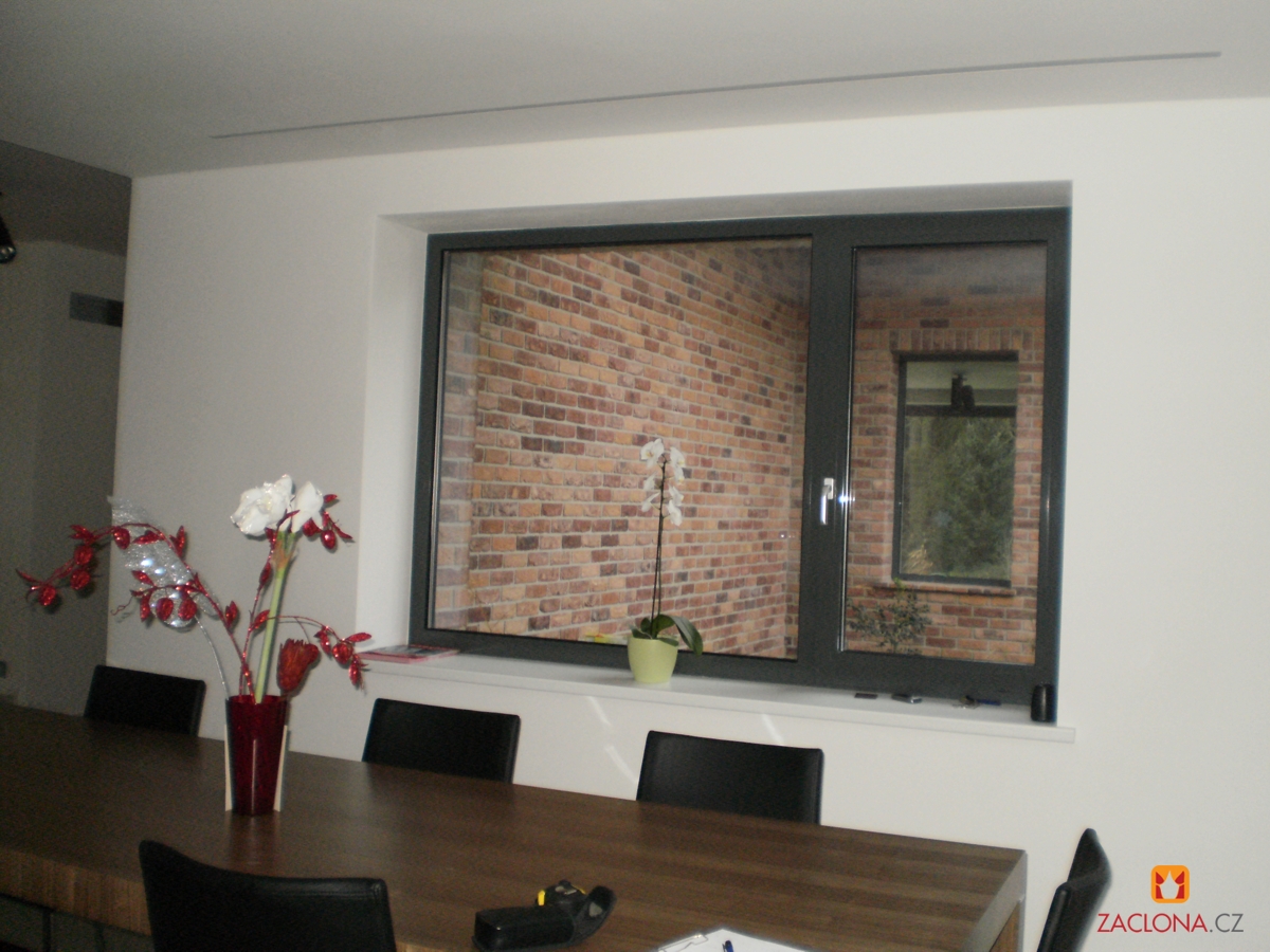 Fenster mit aussicht in den wald