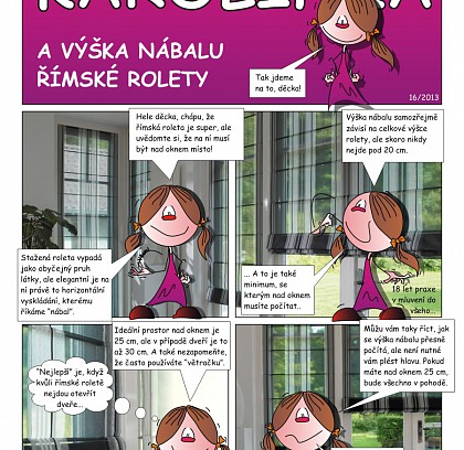 Designerka Karolínka - A výška nábalu římské rolety