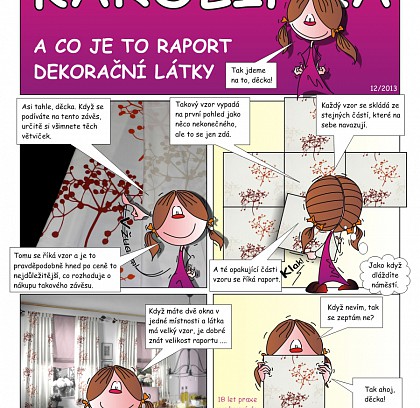 Designerka Karolínka - A co je to raport dekorační látky